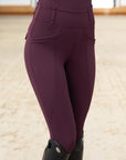 Winter Pro Riding Leggings - Burgundy