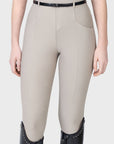 Velya Riding Leggings & Belt - Soft Taupe/Gunmetal