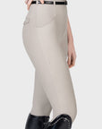 Velya Riding Leggings & Belt - Soft Taupe/Gunmetal