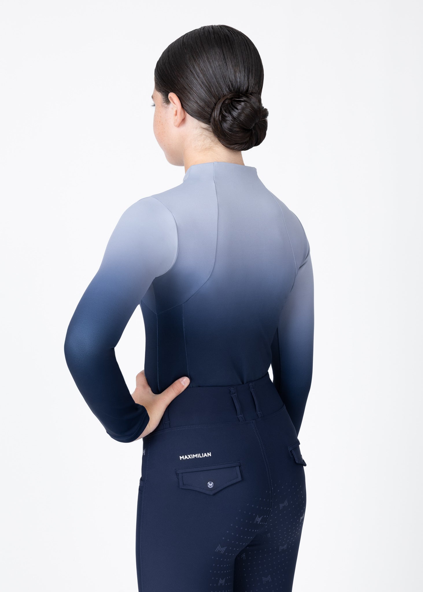 Young Riders - Long Sleeve Base Layer - Ombré (Navy)