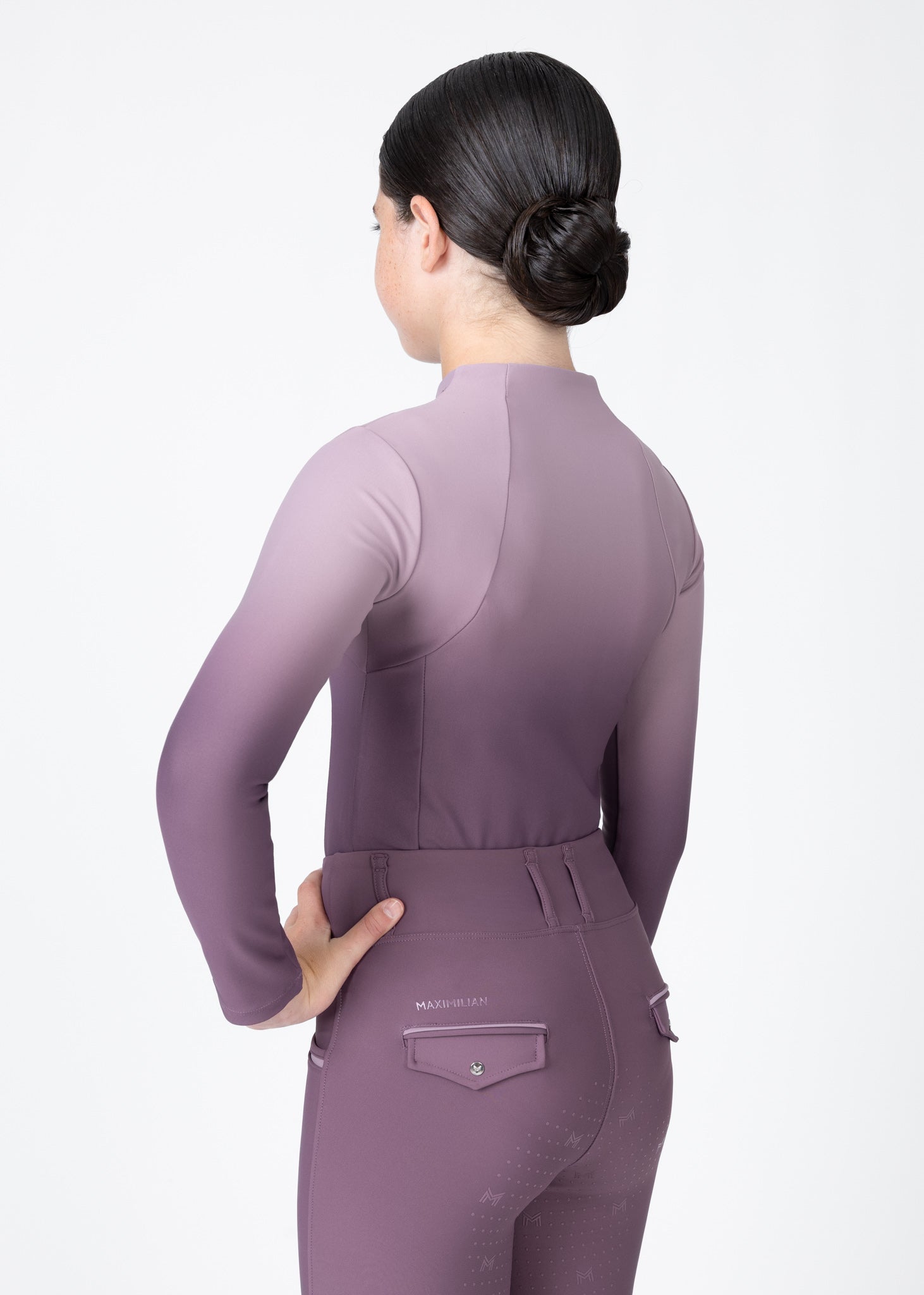 Young Riders - Long Sleeve Base Layer - Ombré (Plum)
