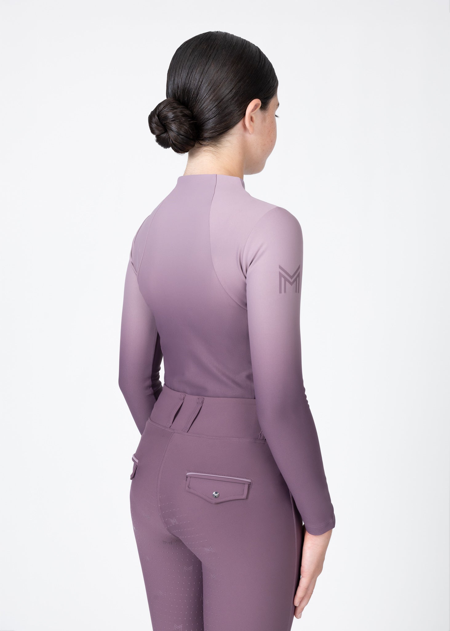 Young Riders - Long Sleeve Base Layer - Ombré (Plum)