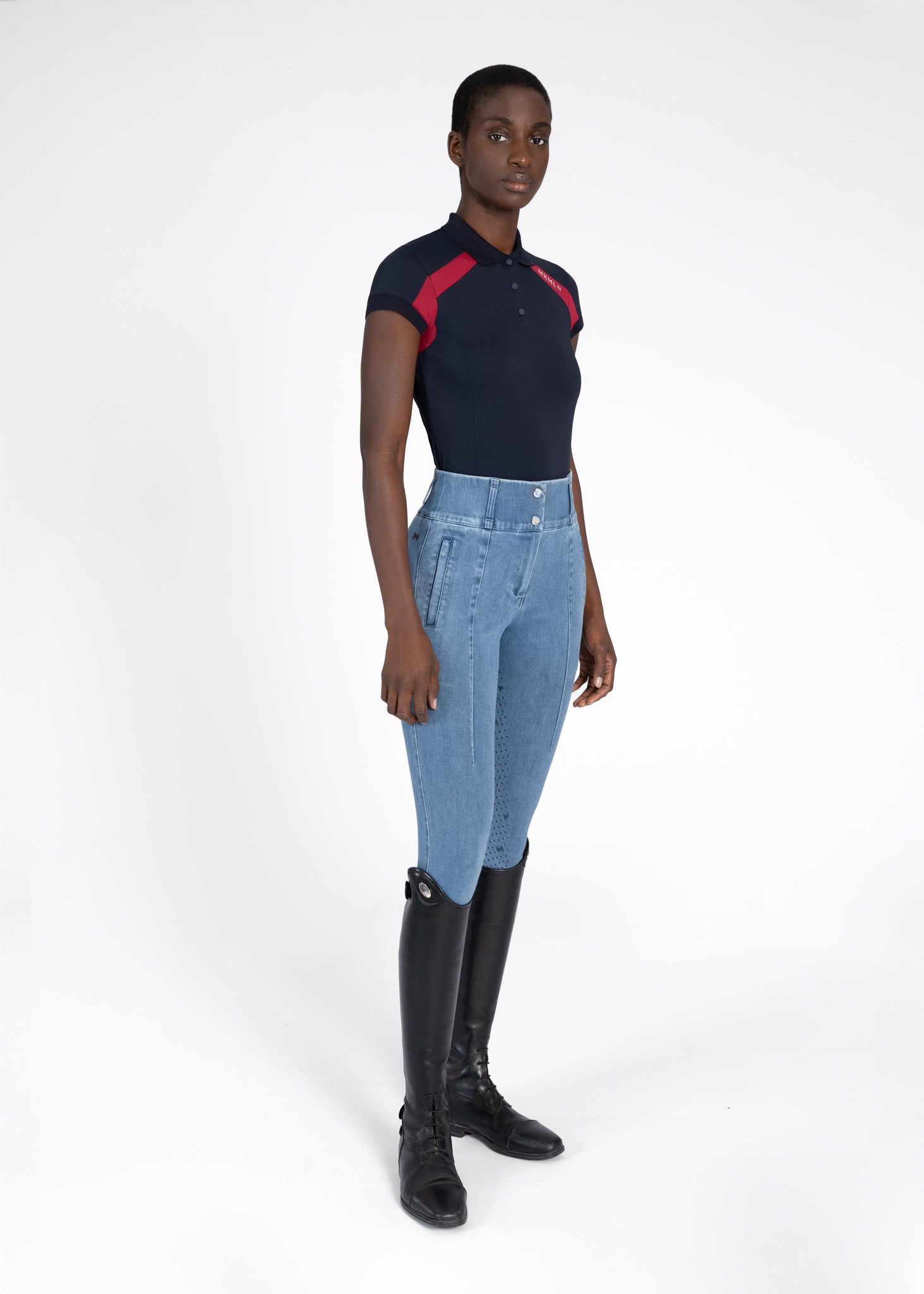 Aveen Polo Shirt - Navy/Red