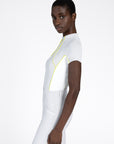 Short Sleeve Contrast Base Layer - Glacier/Lime