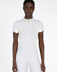 Short Sleeve Contrast Base Layer - Glacier/Lime