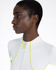Short Sleeve Contrast Base Layer - Glacier/Lime