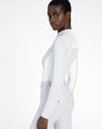 Long Sleeve Contrast Base Layer - Glacier/Lime