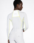 Long Sleeve Contrast Base Layer - Glacier/Lime