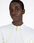 Long Sleeve Contrast Base Layer - Glacier/Lime