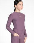 Young Riders - Long Sleeve Base Layer - Plum