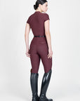 Velya Riding Leggings & Belt - Rosewood/Gunmetal