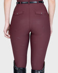 Velya Riding Leggings & Belt - Rosewood/Gunmetal