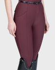 Velya Riding Leggings & Belt - Rosewood/Gunmetal