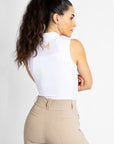 Sleeveless Base Layer - White/Gold