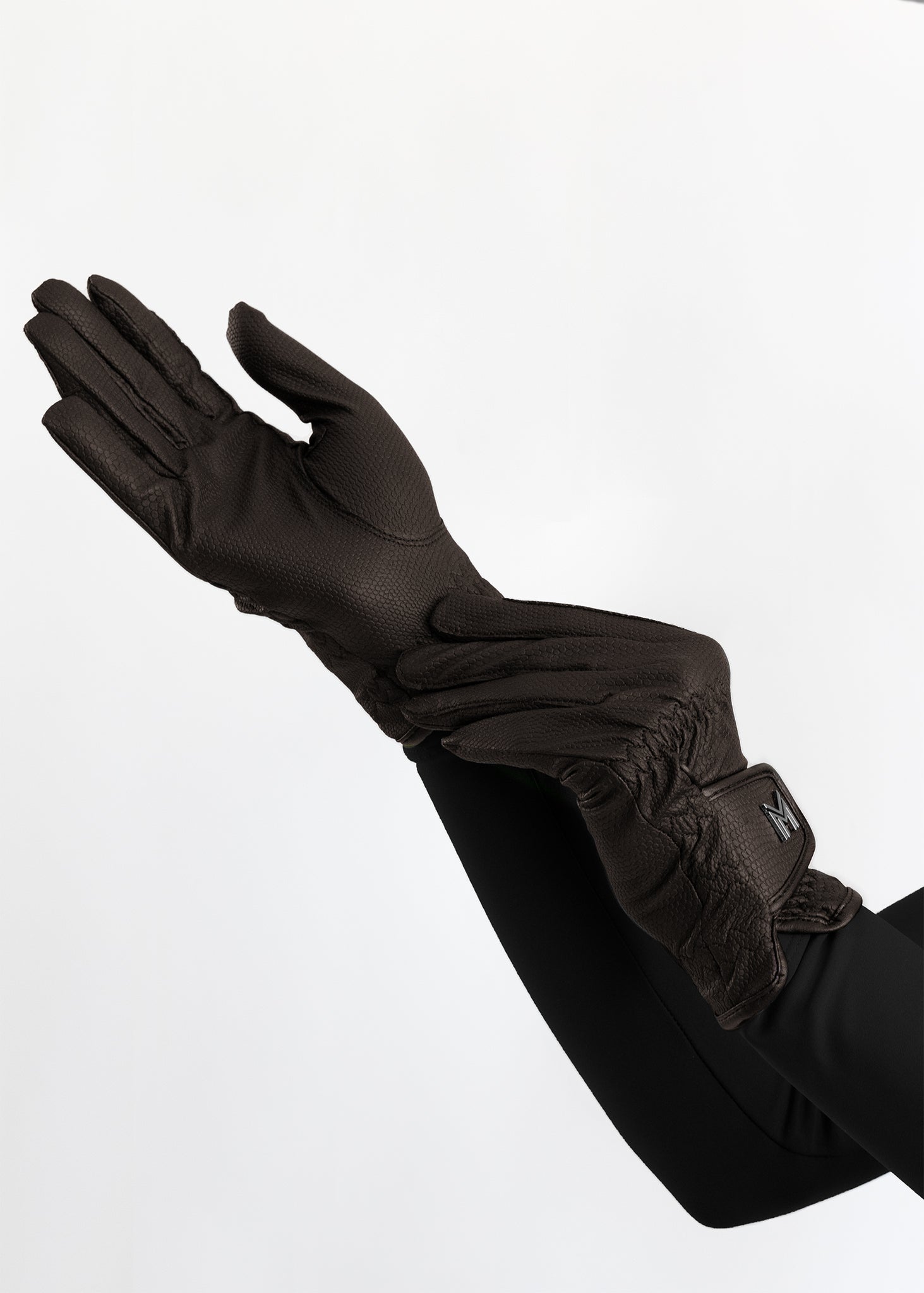 Emblem Riding Gloves - Chocolate