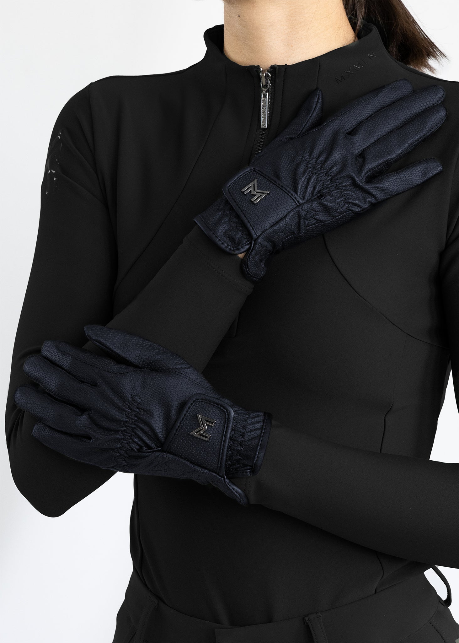 Emblem Riding Gloves - Navy
