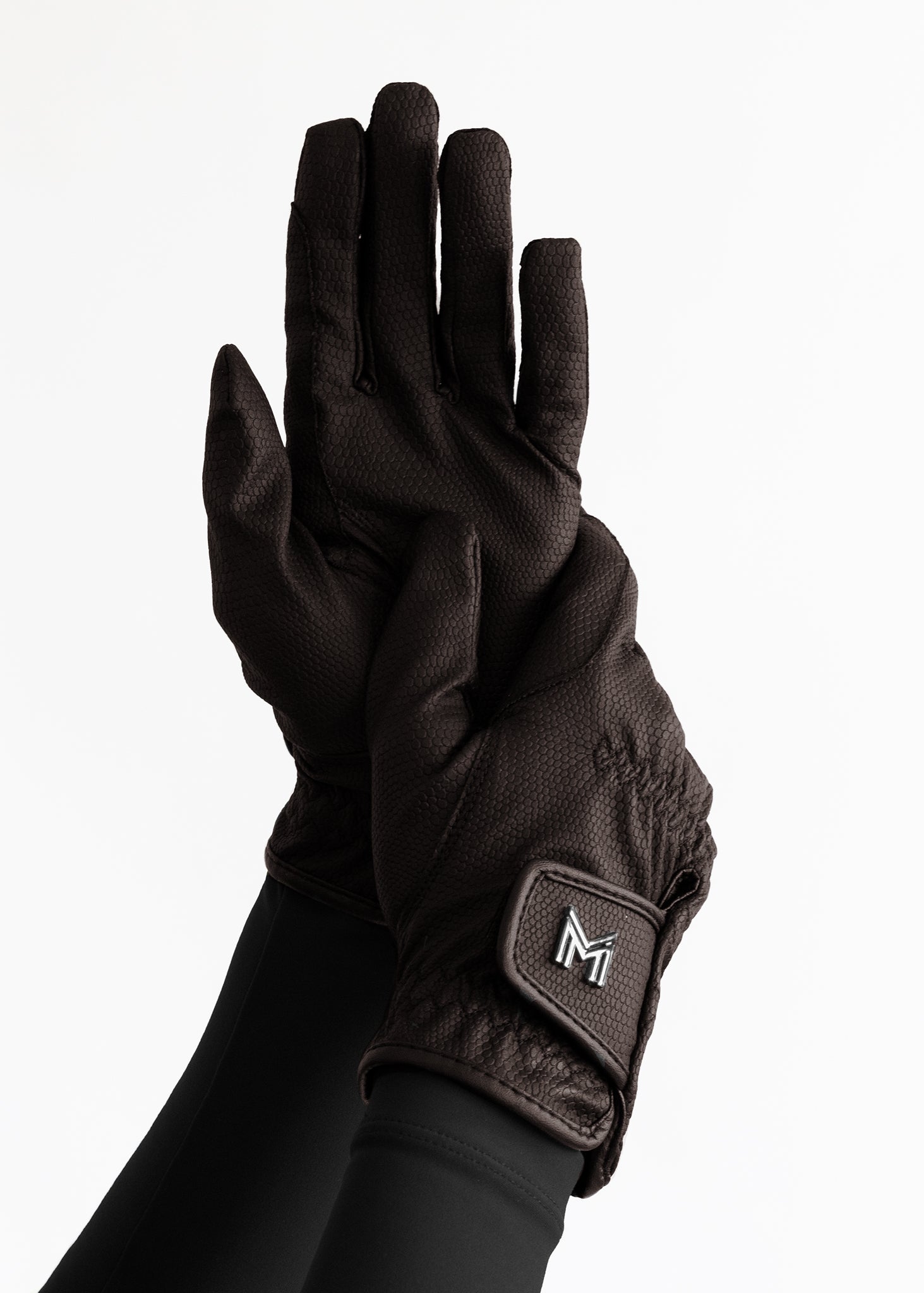 Emblem Riding Gloves - Chocolate