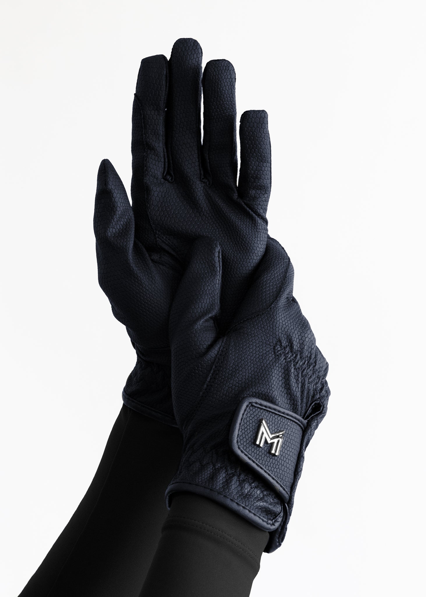 Emblem Riding Gloves - Navy