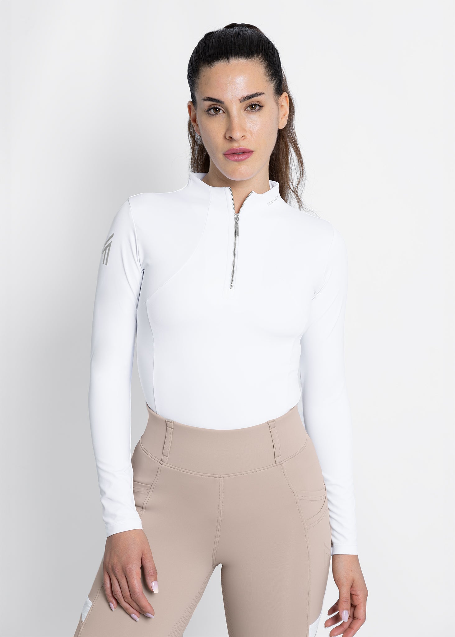 Long Sleeve Base Layer - White/Silver