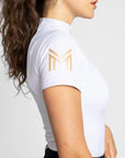 Short Sleeve Base Layer - White/Gold