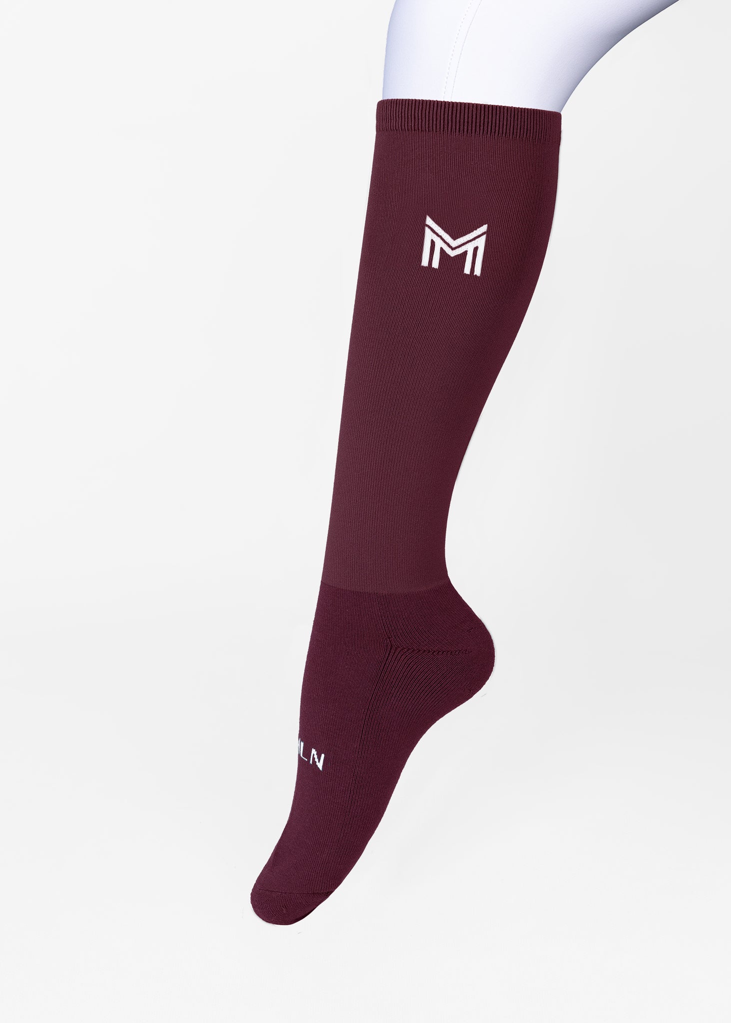 Flag Riding Socks - Burgundy