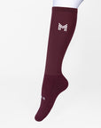 Flag Riding Socks - Burgundy