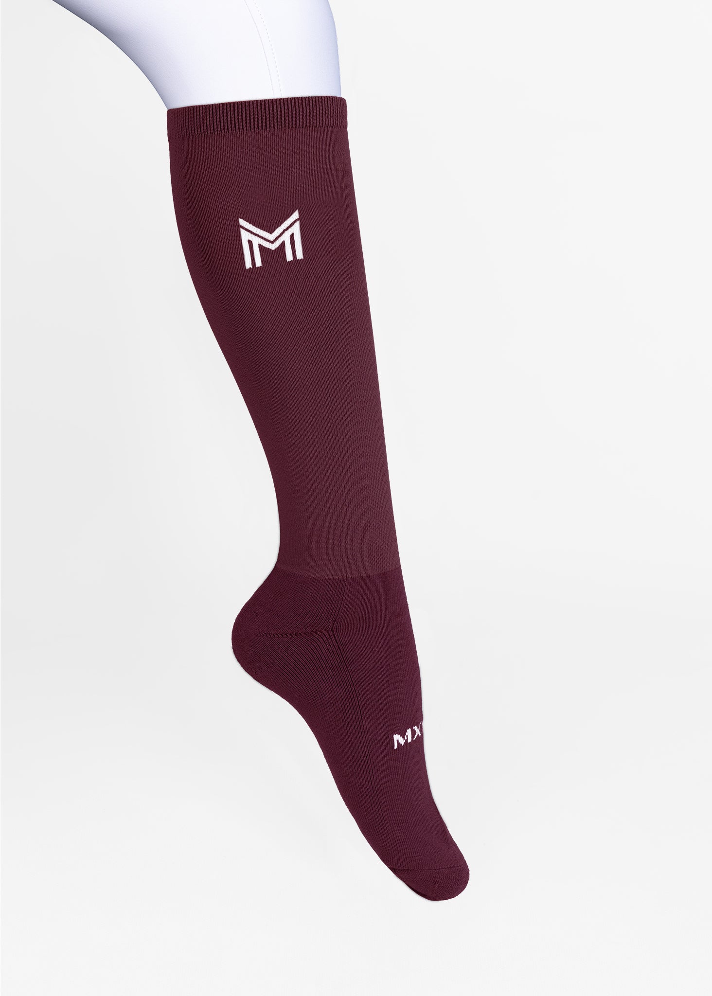 Flag Riding Socks - Burgundy