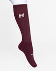 Flag Riding Socks - Burgundy