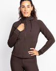 Reflection Zip Hoodie - Chocolate