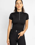 Short Sleeve Base Layer - Black/Silver
