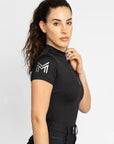 Short Sleeve Base Layer - Black/Silver