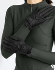 Emblem Riding Gloves - Black