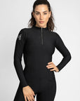 Long Sleeve Base Layer - Black/Silver