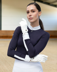 Emblem Riding Gloves - White