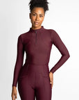 Long Sleeve Base Layer - Burgundy
