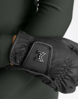Emblem Riding Gloves - Black