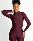 Long Sleeve Base Layer - Burgundy