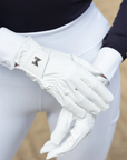 Emblem Riding Gloves - White