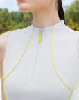 Sleeveless Contrast Base Layer - Glacier/Lime