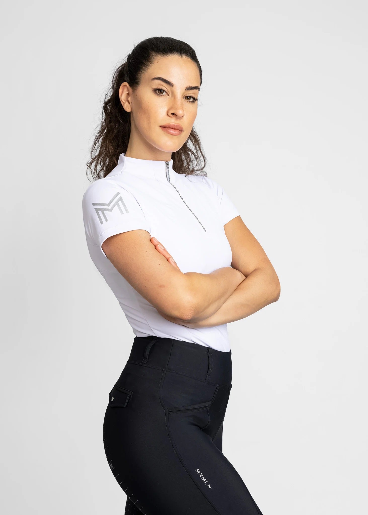 Short Sleeve Base Layer - White/Silver