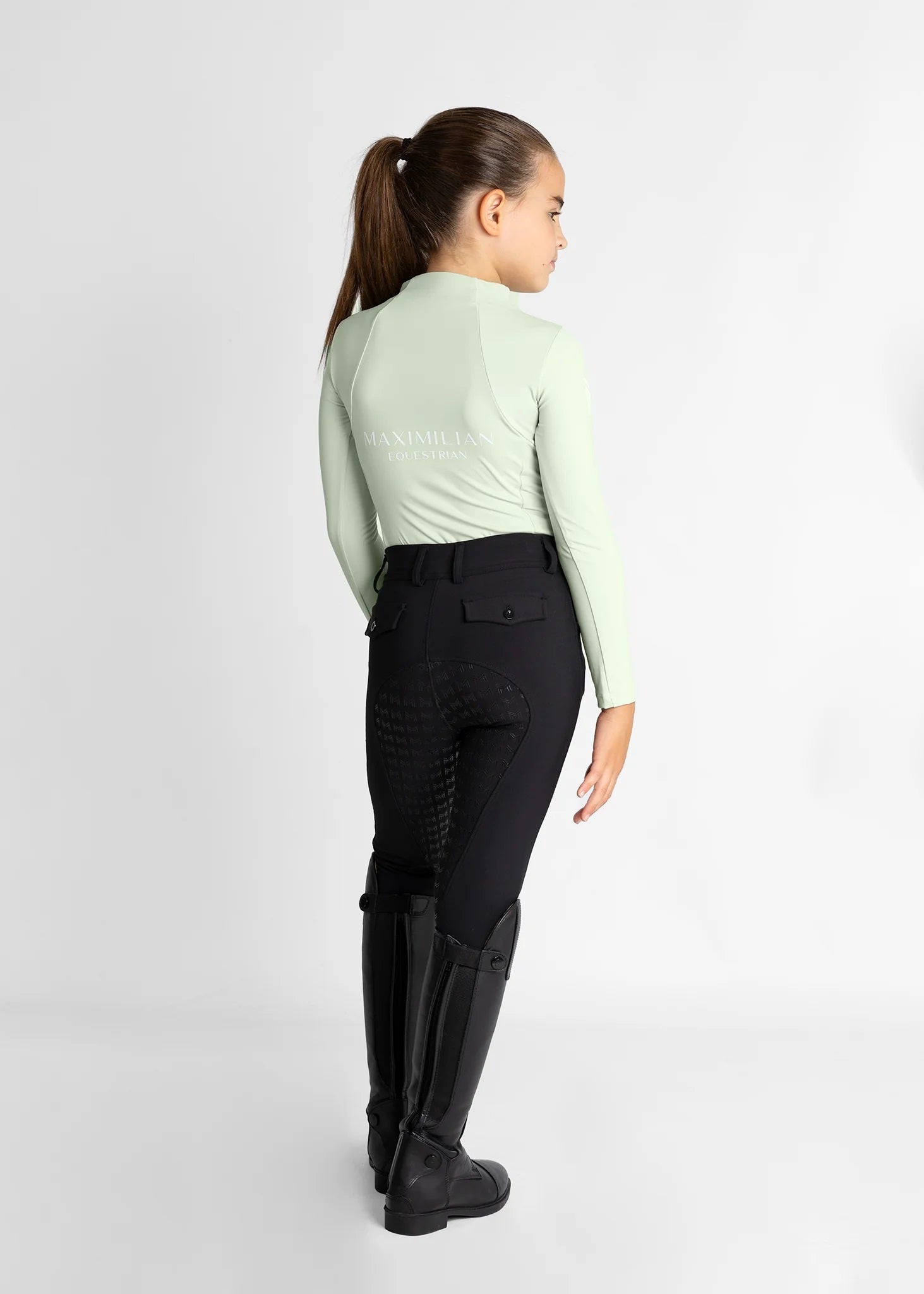 Young Riders - Long Sleeve Base Layer - Sage Green