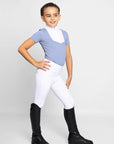 Young Riders Short Sleeve Sienna Show Shirt - Iris Blue