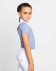 Young Riders Short Sleeve Sienna Show Shirt - Iris Blue
