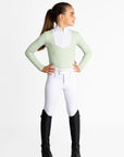 Young Riders - Long Sleeve Sienna Show Shirt - Sage Green