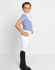 Young Riders Short Sleeve Sienna Show Shirt - Iris Blue
