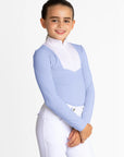 Young Riders - Long Sleeve Sienna Show Shirt - Iris Blue