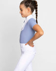 Young Riders Short Sleeve Sienna Show Shirt - Iris Blue