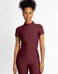 Short Sleeve Base Layer - Burgundy