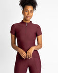 Short Sleeve Base Layer - Burgundy