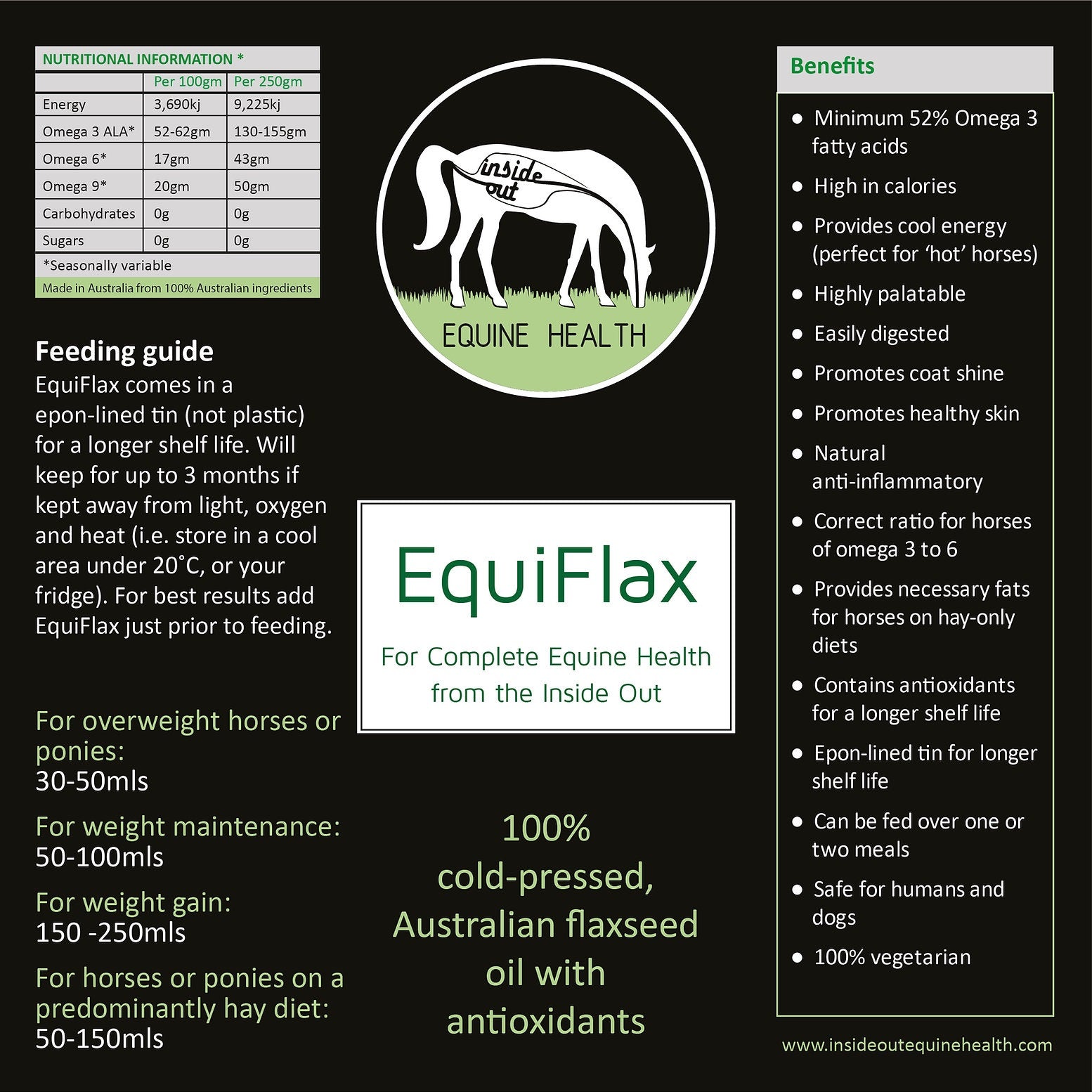 Inside Out Equine Health EquiFlax 5L Tempi Equestrian